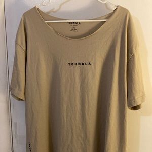 YoungLA Wide Neck Raw Cut Tee